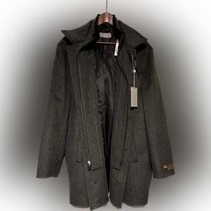 Daniel Cremieux Signature Loro Piana Wool Coat in Grey Heather XL